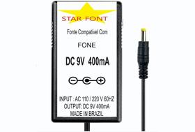 Fonte Carregador DC 9V para Fones de Ouvido Sennheiser - Bivolt