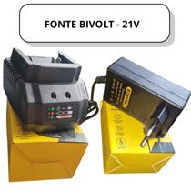 Fonte carregador de Alimentação para Parafusadeira Bivolt 21V Fonte carregador de Alimentação para Parafusadeira Bivolt 21V