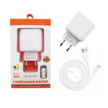 Fonte Carregador EL-4017-V8 V8 25W 5.1A Branco 2 USB Bivolt