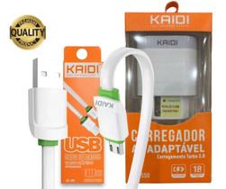 Fonte Carregador Kaidi Kd-550 18W + Cabo Micro Usb Reforçado