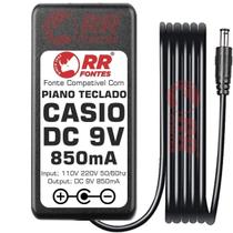 Fonte Carregador Para Teclado Casio Dc 9V 850Ma Bivolt Pa4