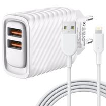 Fonte carregador Turbo 2 USB com Cabo USB - Inova