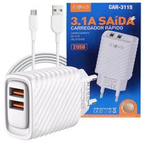 Fonte carregador Turbo 2 USB com Cabo USB