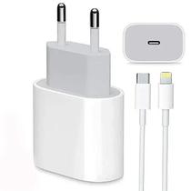 Fonte Carregador Turbo 20W Cabo USBC Lightning Compatível com X XR 11 12 13 14 - Oberon