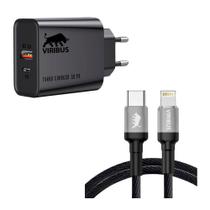 Fonte Carregador Turbo 20W Usb Cabo Tipo C para Lightning Viribus