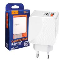 Fonte Carregador Turbo 40W Carregamento Rápido 2 Entradas
