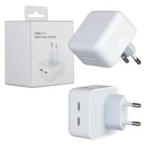 Fonte Carregador Turbo Power 35w Duplo Usb Type-C Compatível iPhone 11 12 13 14 Pro Max Ipad e Smartwatch - Tx - Turbo 35w - Duplo Usb Type-C