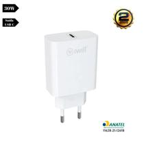 Fonte carregador turbo usb c 30w original iwill