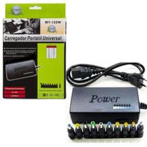 Fonte Carregador Universal Notebook Laptop Computador Cor Preta