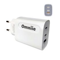 Fonte Carregador Universal triplo 45W QC3.0 Turbo 2x type-c