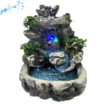 Fonte Cascata Dágua Cristal com Led Colorido Casa e Jardim