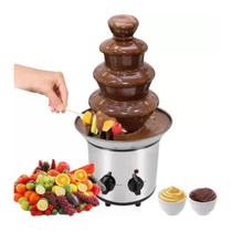 Fonte Cascata De Chocolate Grande 4 Torres Fondue Elétrica