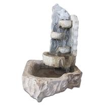 Fonte Cascata Peixinho em Pedra Sabão (Acompanha Bomba Bivolt) - Arte Nativa