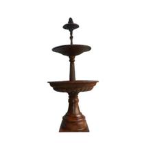 Fonte chafariz tulipa 3 quedas base lisa ferro fundido