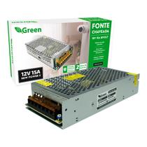 Fonte Chaveada 12V 15A 180W Bivolt - Gabinete Metal Colmeia