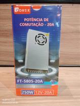 Fonte chaveada 12v 20a 110/220v onex ft-5805-20a