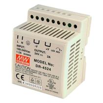Fonte Chaveada 24VCC 2A 110-220V Para Trilho DIN DR-45-24 Metaltex Fonte Chaveada 24VCC 2A 110-220V Para Trilho DIN DR-45-24 Metaltex