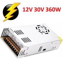 Fonte Chaveada Alimentação 12v 30A 360W Para Elétricos Som Automotivo CFTV Câmera Fita LED 59009 Fonte Chaveada Alimentação 12v 30A 360W Para Elétricos Som Automotivo CFTV Câmera Fita LED 59009
