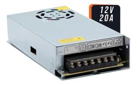 Fonte Chaveada Bivolt Colmeia 12v 20a 240w Cftv S240-12 fy