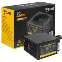 Fonte Clanm Atom 400W ATX Bronze Para Pc Gamer Com 5 Cabos Conectores 100V/230V Com Proteção Contra Sobrecarga Fan Silenciosa Fonte Clanm Atom 400W ATX Bronze Para Pc Gamer Com 5 Cabos Conectores 100V/230V Com Proteção Contra Sobrecarga Fan Silenciosa