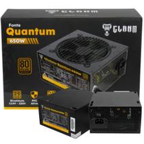 Fonte Clanm Quantum 650W ATX Bronze Para Pc Gamer Com 7 Cabos Conectores 100V/230V Com Proteção Contra Sobrecarga Fan Silenciosa Fonte Clanm Quantum 650W ATX Bronze Para Pc Gamer Com 7 Cabos Conectores 100V/230V Com Proteção Contra Sobrecarga Fan Silenciosa
