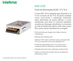 Fonte Colmeia 12,8v 10a - Efm 1210 Para CFTV, redes, controles de acesso, automação, fitas LED