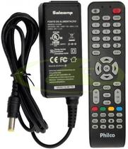 Fonte com cabo e controle remoto original para tv philco ph24e30d 099243033 ph24e30db 099243034 ph24e30dr 099243035