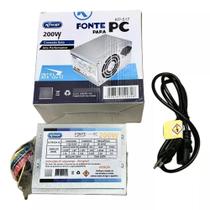 Fonte Computador ATX 200W real com cabo energia KP-517 Knup