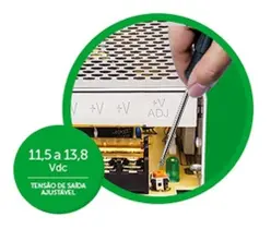 Fonte conversor aut ac dc 12,8v 10a efm 1210 intelbras