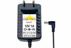 Fonte DC 12V 1A com Plug de 5,5mm para Eletrônica