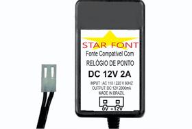 Fonte DC 12V 2A 2 Vias para Relógio de Ponto RB-512 Dimep D15719286