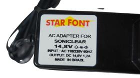 Fonte DC 14,8V 1,2A Compatível com Inaladores Minisonic Soniclear - Ideal para Uso Doméstico