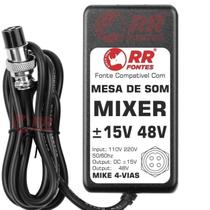 Fonte Dc 15V E 48V Para Mesa Mixer Karsect Kt-04Up 06Up 08Up - Rrfontes Comércios De Eletrônicos