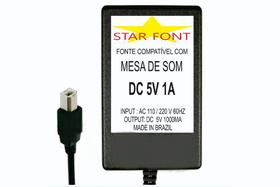 Fonte DC 5V para Interface, Gravador e Mesa de Som Mixer Lexsen - Bivolt