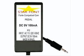 Fonte DC 9V P2 para Pedal Pedaleira Electro Harmonix - Bivolt, 100mA (ATENDE ATÉ 500mA)