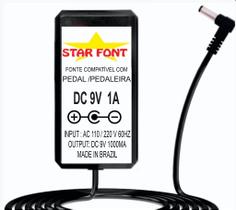 Fonte DC 9V Para Pedal Pedaleira Cuvave