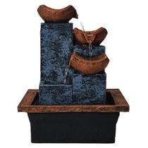 Fonte de água 3 quedas Cascata decorativa Bivolt