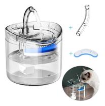 Fonte De Água Bebedouro Automático Com Torneira Transparente 2L