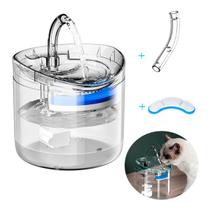 Fonte De Água Bebedouro Automático Com Torneira Transparente 2L