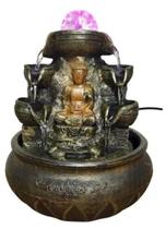 Fonte De Agua Buda Com Flor De Lótus 7 Chakras Quedas 30cm Fonte De Agua Buda Com Flor De Lótus 7 Chakras Quedas 30cm