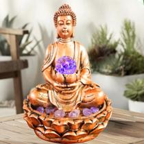 Fonte De Agua Buda Dourado Ouro Grande- Flor De Lotus 40cm Fonte De Agua Buda Dourado Ouro Grande- Flor De Lotus 40cm