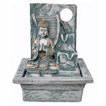 Fonte De Água Buda Hindu 3 Quedas Painel Zen Resina Bivolt - M3 Decoração