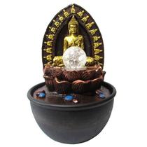 Fonte de água Buda na flor de lótus com LED 29 cm bivolt Fonte de água Buda na flor de lótus com LED 29 cm bivolt