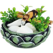 Fonte De Agua Cascata 2 quedas Bambu Flor Lotus Decoracao - NoBrand