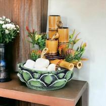 Fonte De Agua Cascata 2 quedas Bambu Flor Lotus Decoracao - NoBrand