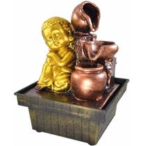 Fonte De Água Cascata Buda 3 Quedas Decoração Resina Bivolt