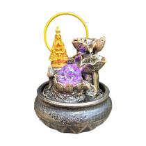 Fonte De Água Cascata Nossa Senhora Aparecida Resina Com Led - Equilíbrio Pedras Naturais