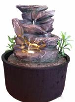 Fonte De Agua Cascata Pedra Decoração De Mesa Bivolt