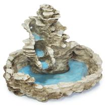 Fonte De Água Cascata Pedra Em Resina Decorativa Com Bomba