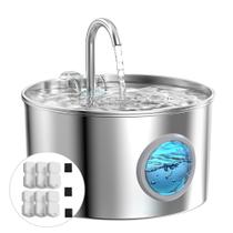 Fonte de Água Cat GIOTOHUN 2,2L em Aço Inoxidável com Filtros